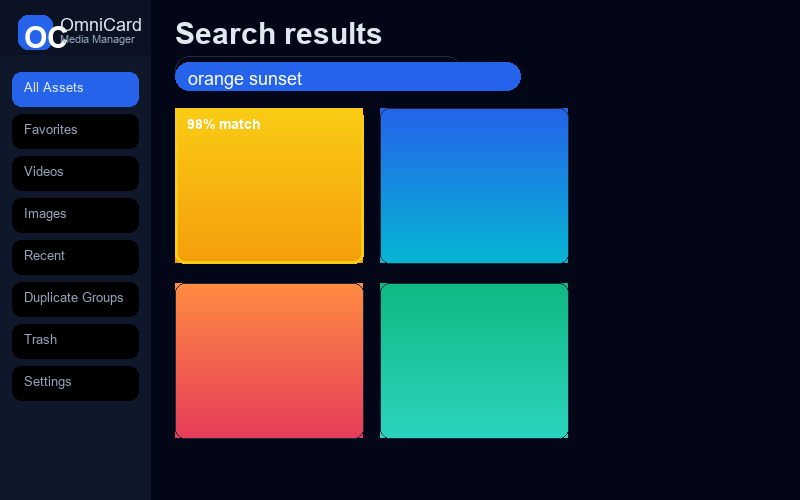 OmniCard semantic search